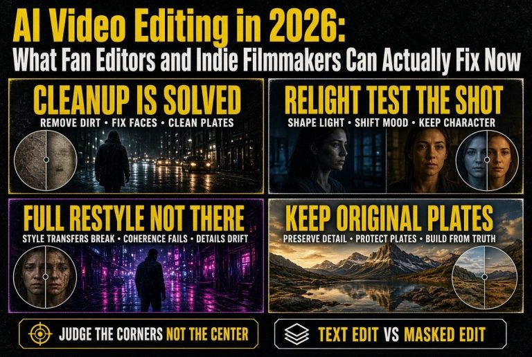 AI Video Editing in 2026: What Fan Editors and Indie Filmmakers Can Actually Fix Now