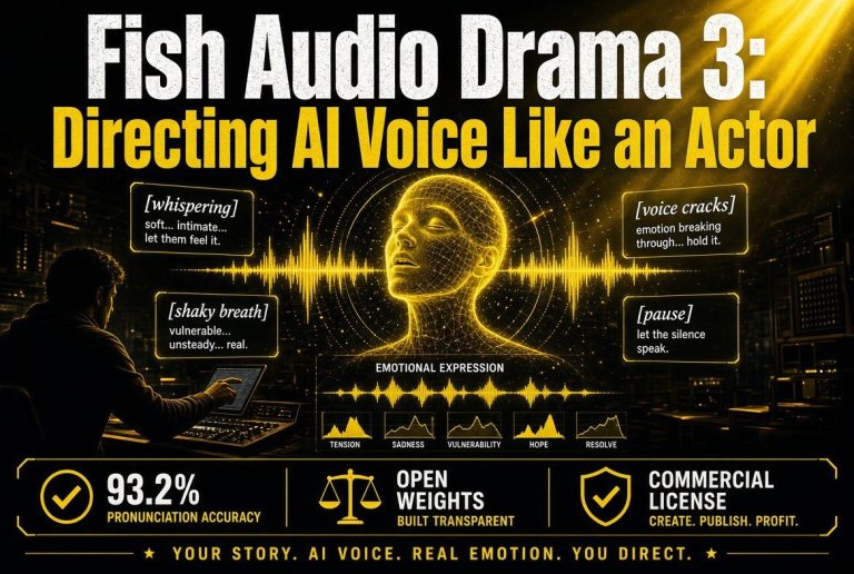 Fish Audio Drama 3 emotional direction and pronunciation accuracy graphic