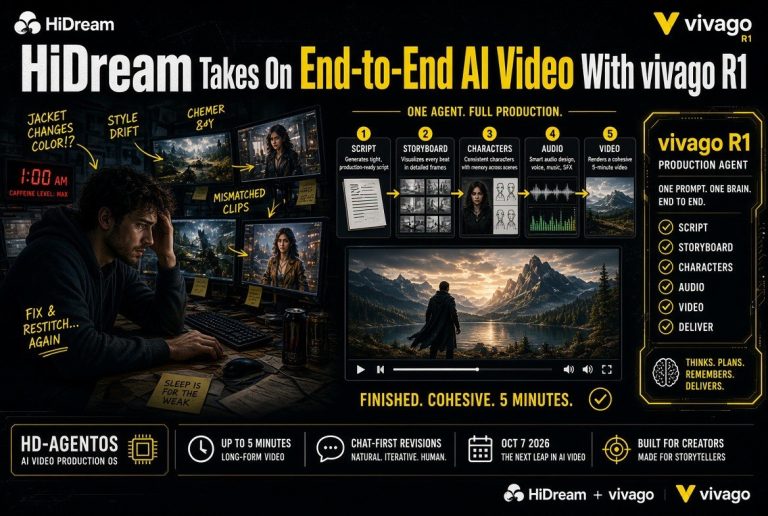 HiDream Takes On End-to-End AI Video With vivago R1